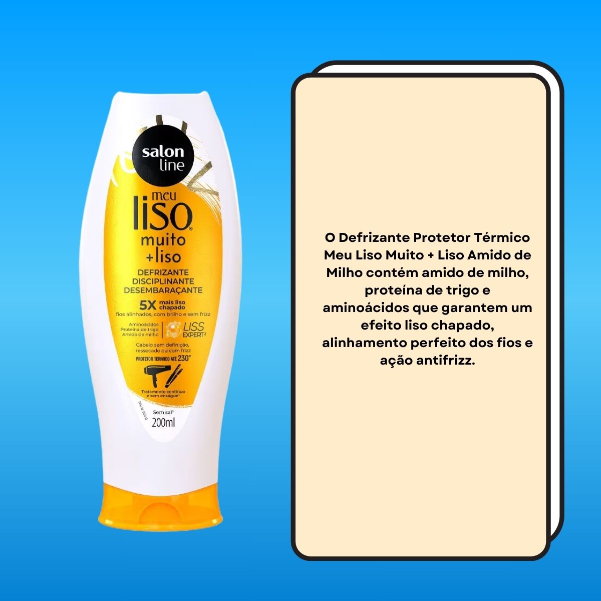 Protetor Térmico Salon Line Meu Liso Muito +Liso 200 ml