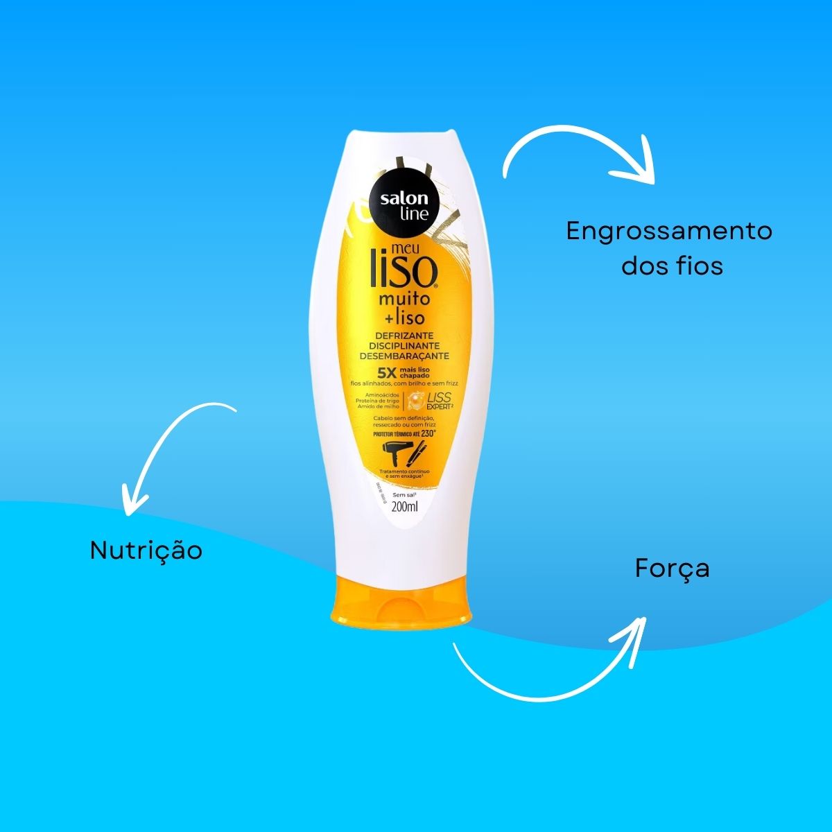 Protetor Térmico Salon Line Meu Liso Muito +Liso 200 ml