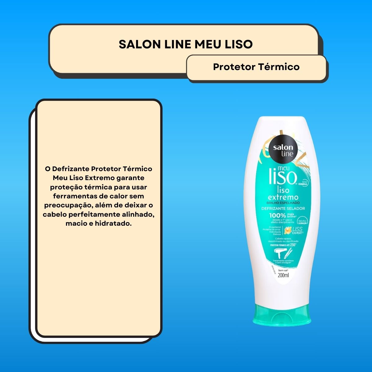 Protetor Térmico Salon Line Meu Liso Extremo 200 ml