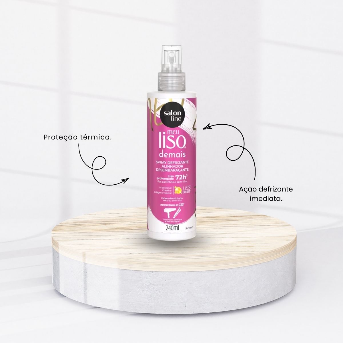Spray Salon Line Meu Liso Defrizante Protetor Térmico 240 ml