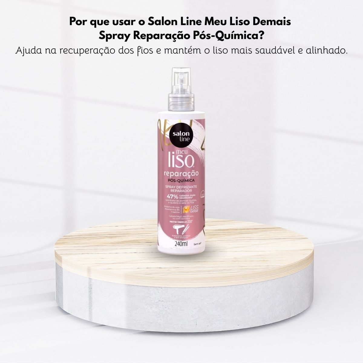 Spray Salon Line Meu Liso Protetor Térmico Reparação 240 ml