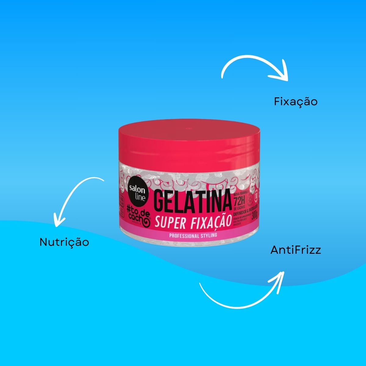 Gelatina Salon Line #todecacho Super Fixação 300 g
