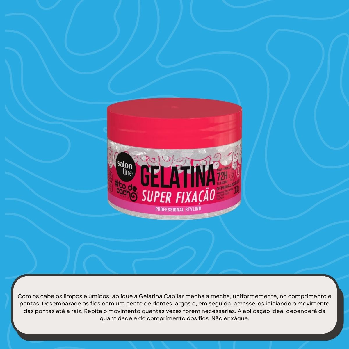 Gelatina Salon Line #todecacho Super Fixação 300 g