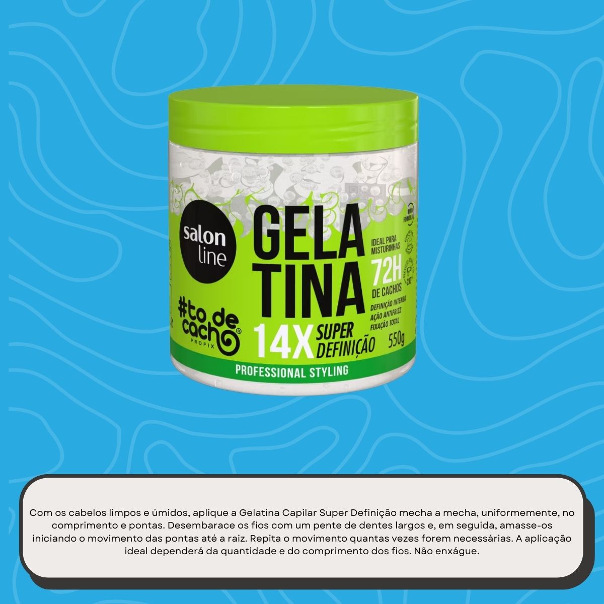 Gelatina Salon Line #todecacho Super Definição 550 g