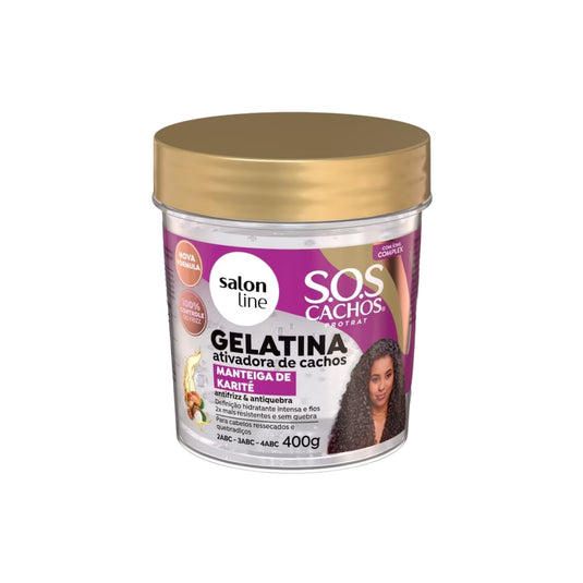 Salon Line S.O.S Cachos Manteiga de Karité Gelatina 400g