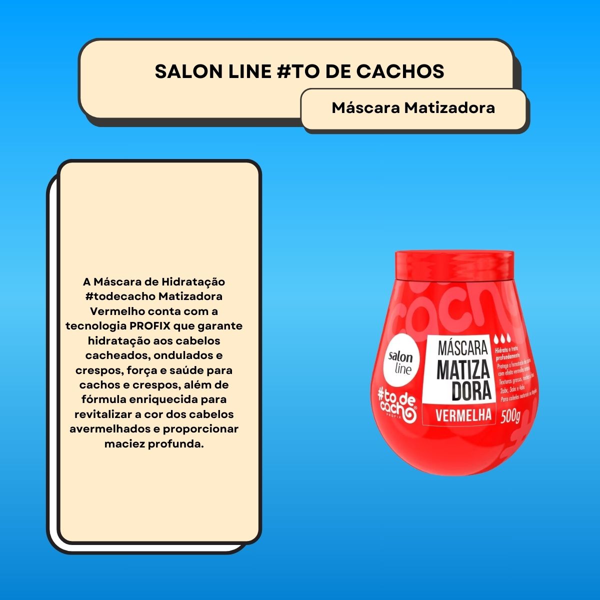 Máscara Matizadora Salon Line #todecacho Vermelha 500 g