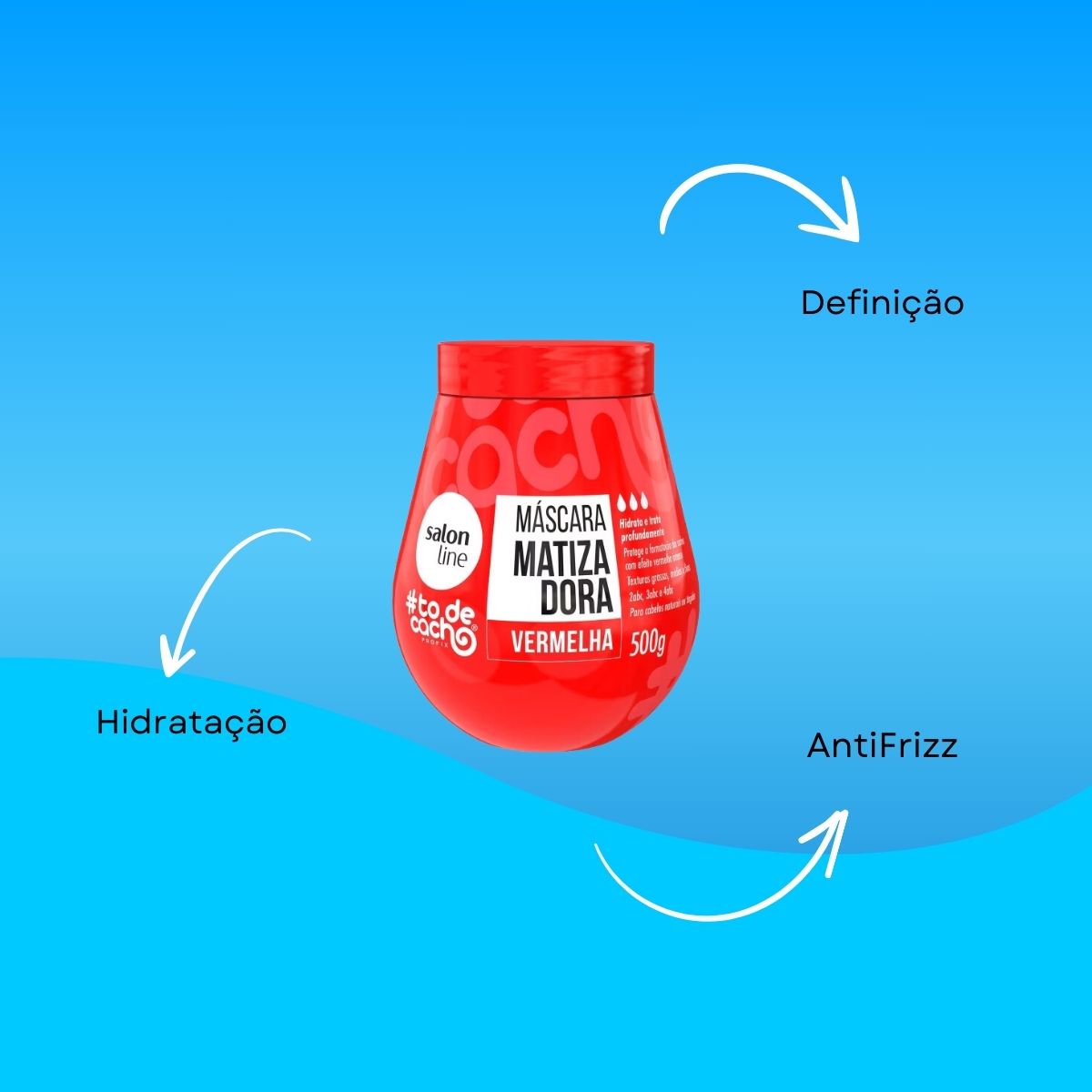 Máscara Matizadora Salon Line #todecacho Vermelha 500 g