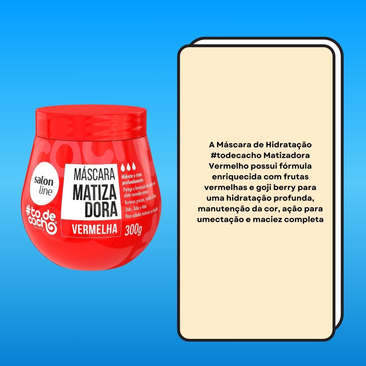 Máscara Matizadora Salon Line #todecacho Vermelha 300 g
