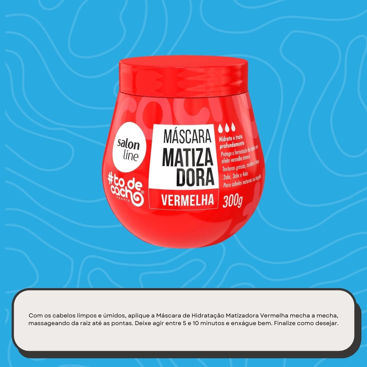 Máscara Matizadora Salon Line #todecacho Vermelha 300 g