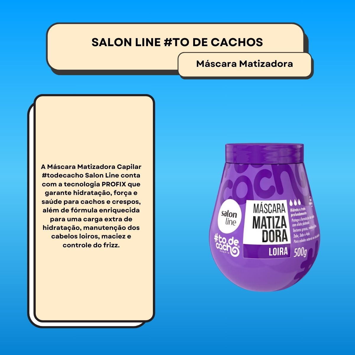 Máscara Matizadora Salon Line #todecacho Loira 500 g