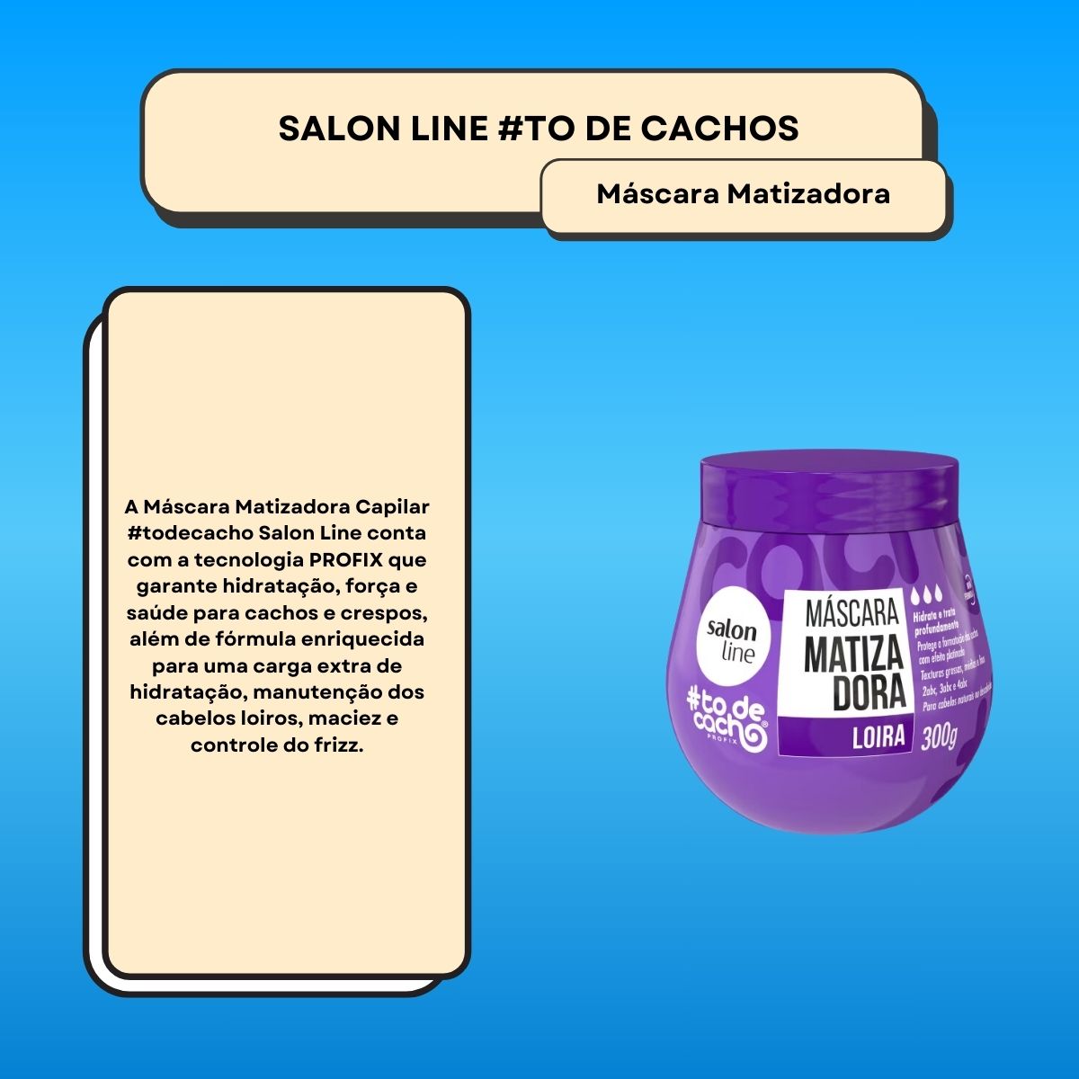 Máscara Matizadora Salon Line #todecacho Loira 300 g