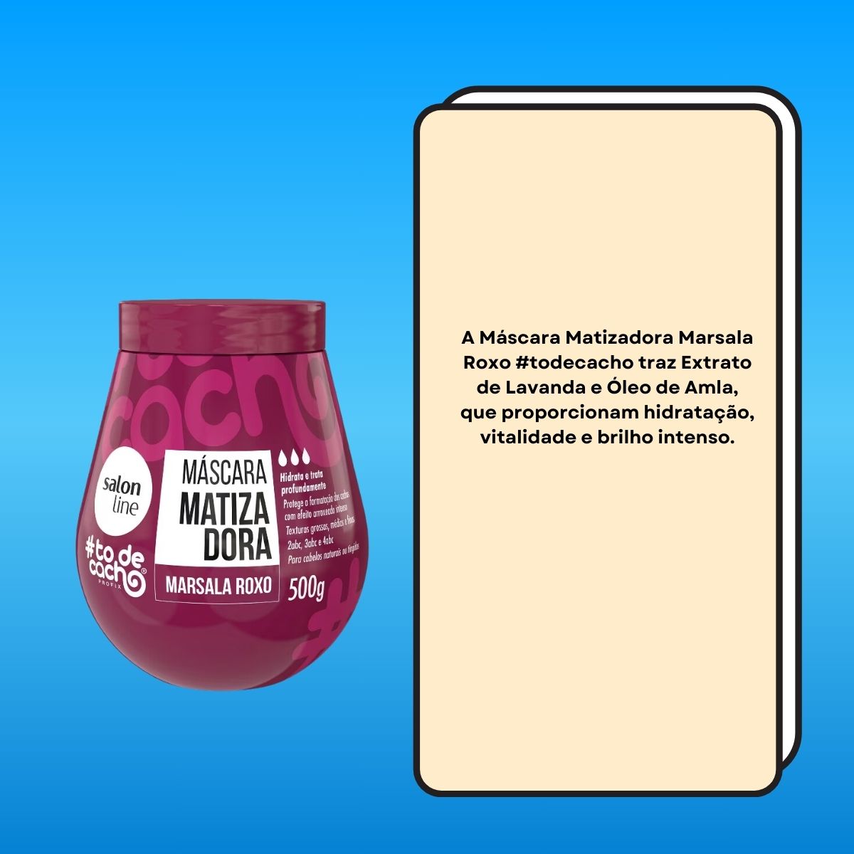 Máscara Matizadora Salon Line #todecacho Marsala Roxo 500 g