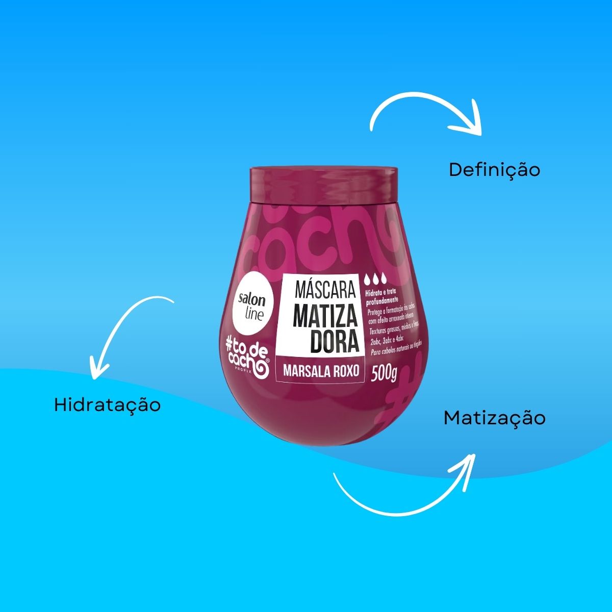 Máscara Matizadora Salon Line #todecacho Marsala Roxo 500 g