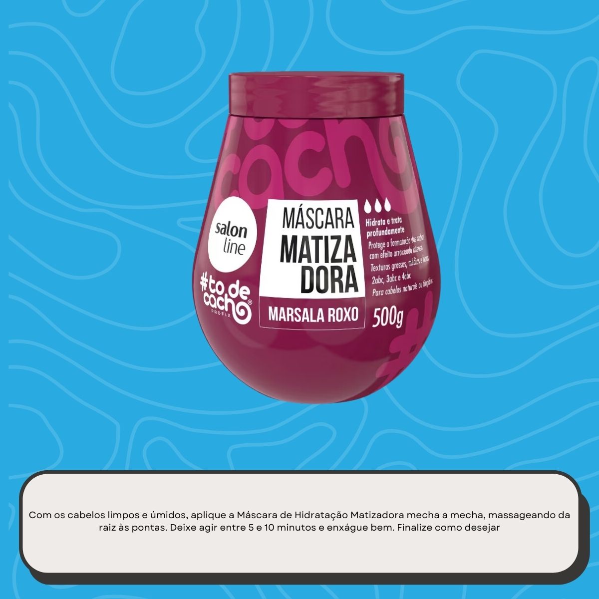 Máscara Matizadora Salon Line #todecacho Marsala Roxo 500 g