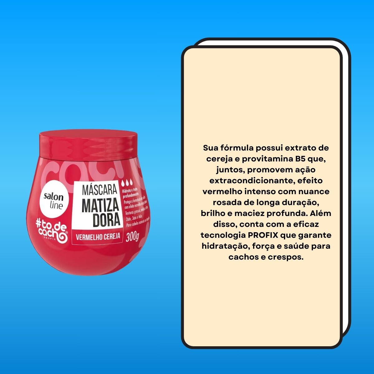 Máscara Salon Line #todecacho Vermelho Cereja 300 g