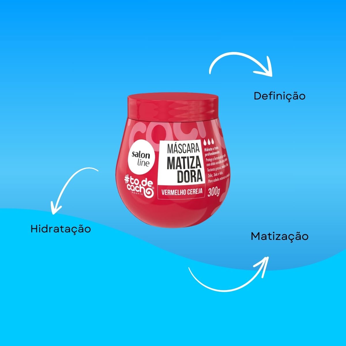 Máscara Salon Line #todecacho Vermelho Cereja 300 g