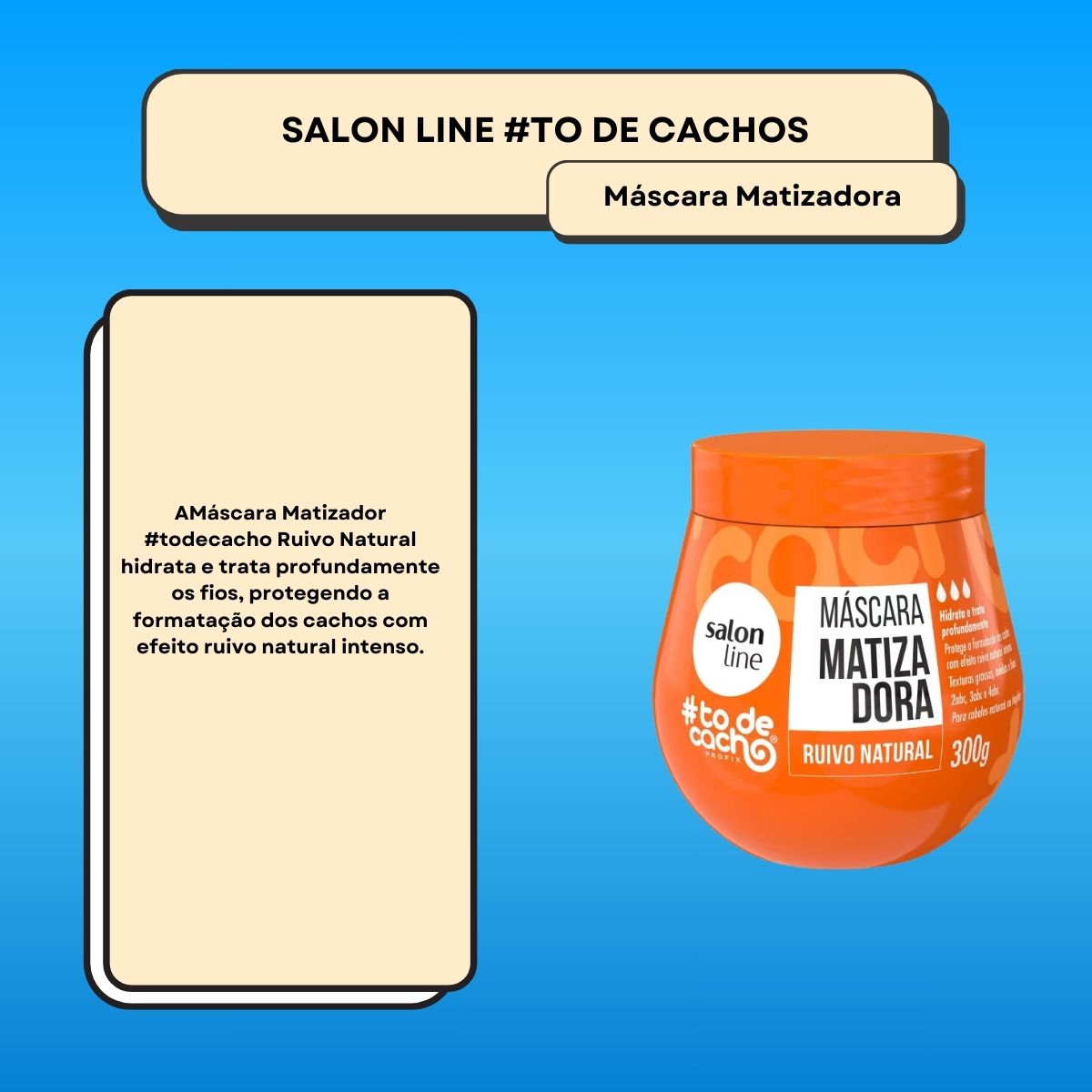 Máscara Matizadora Salon Line #todecacho Ruivo Natural 300 g