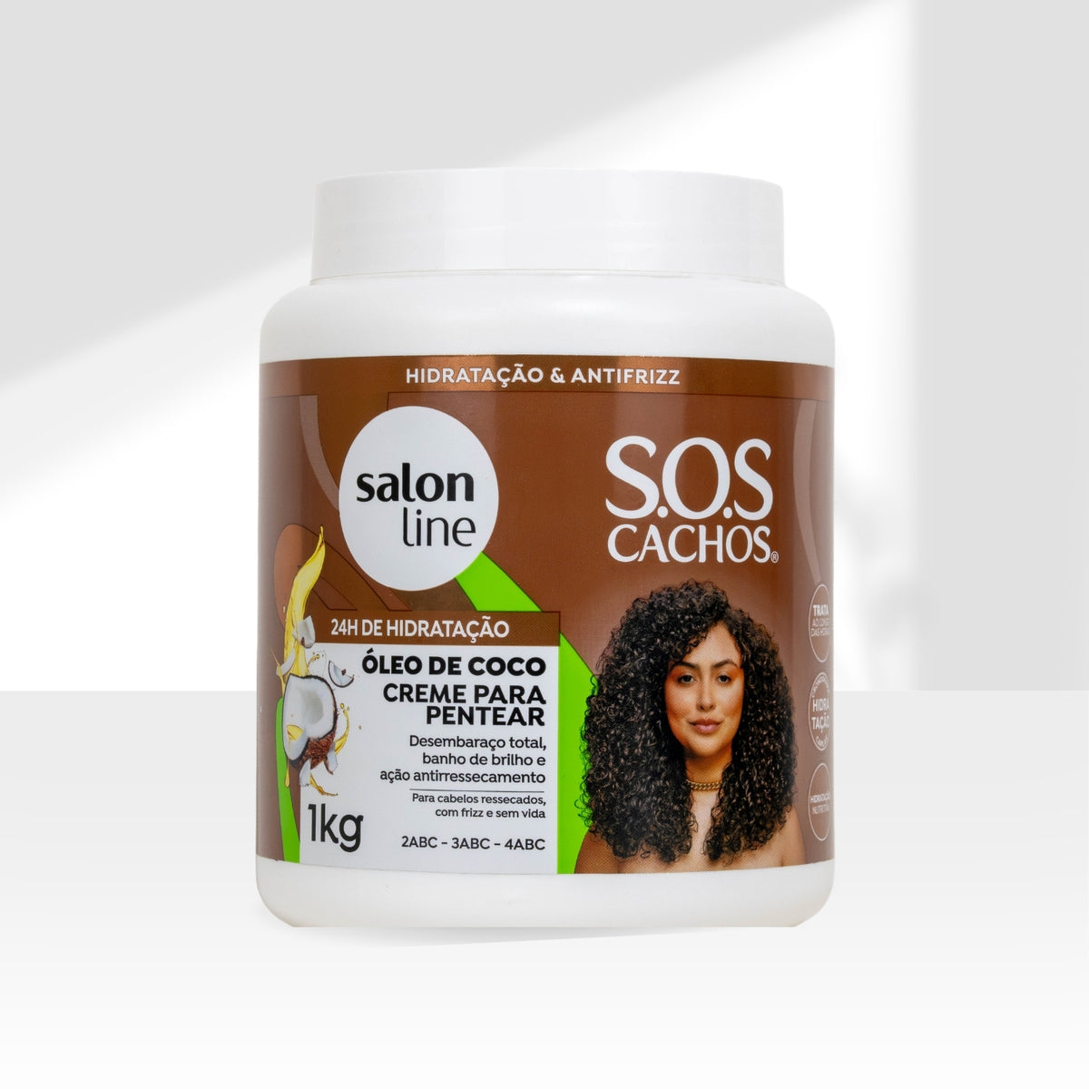 Creme de Pentear Salon Line S.O.S Cachos Oleo de Coco para Cabelo Cacheado 1 Kg