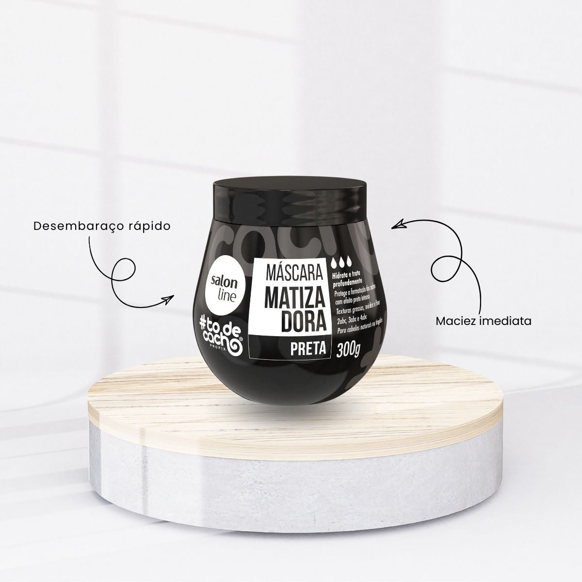 Máscara Matizadora Salon Line #todecacho Preta 300 g