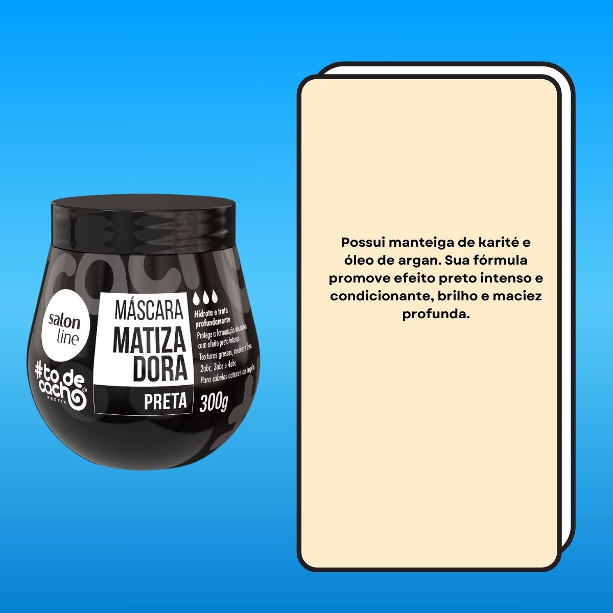 Máscara Matizadora Salon Line #todecacho Preta 300 g