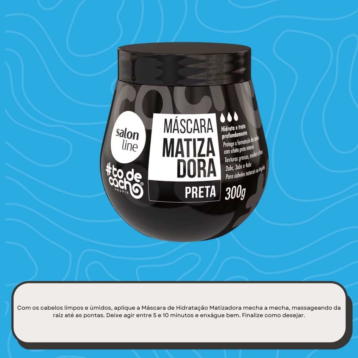 Máscara Matizadora Salon Line #todecacho Preta 300 g