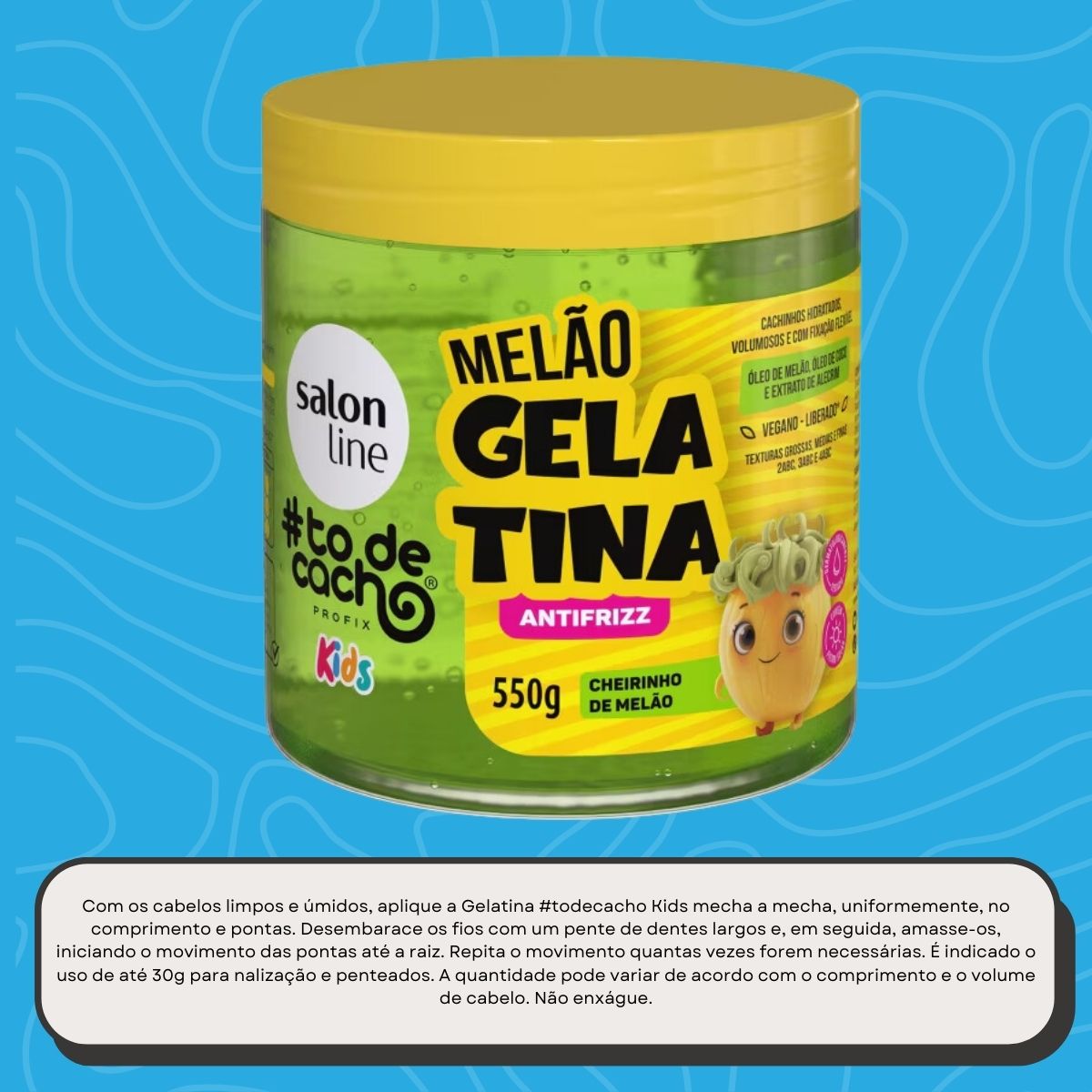 Salon Line #todecacho Kids Gelatina Melão Antifrizz 550 g