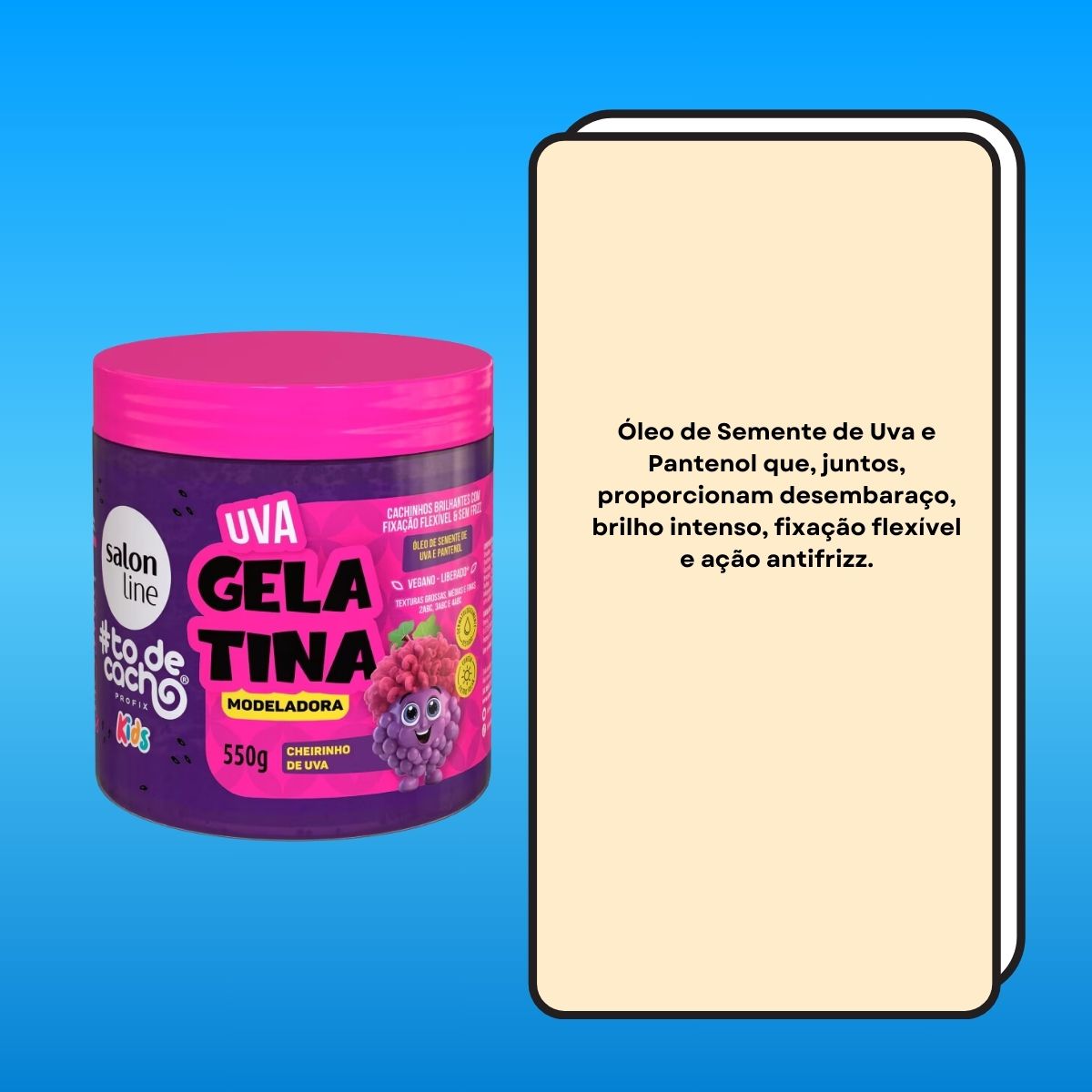Salon Line #todecacho Kids Gelatina Uva Modeladora 550 g