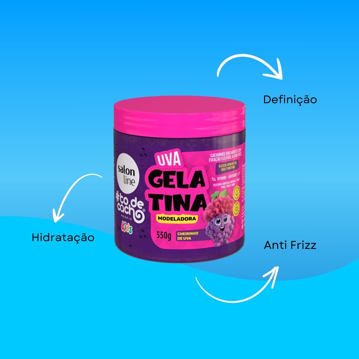 Salon Line #todecacho Kids Gelatina Uva Modeladora 550 g