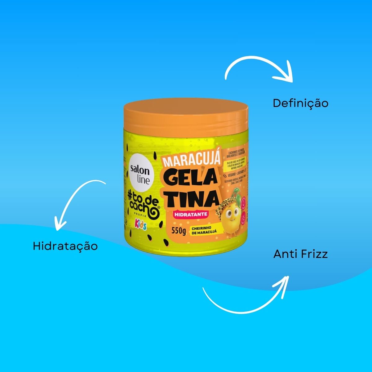 Salon Line #todecacho Kids Gelatina Maracujá Hidratante 550 g