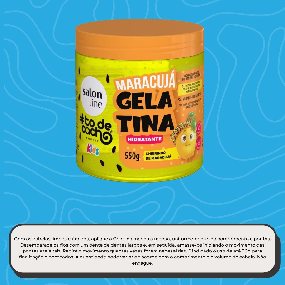 Salon Line #todecacho Kids Gelatina Maracujá Hidratante 550 g
