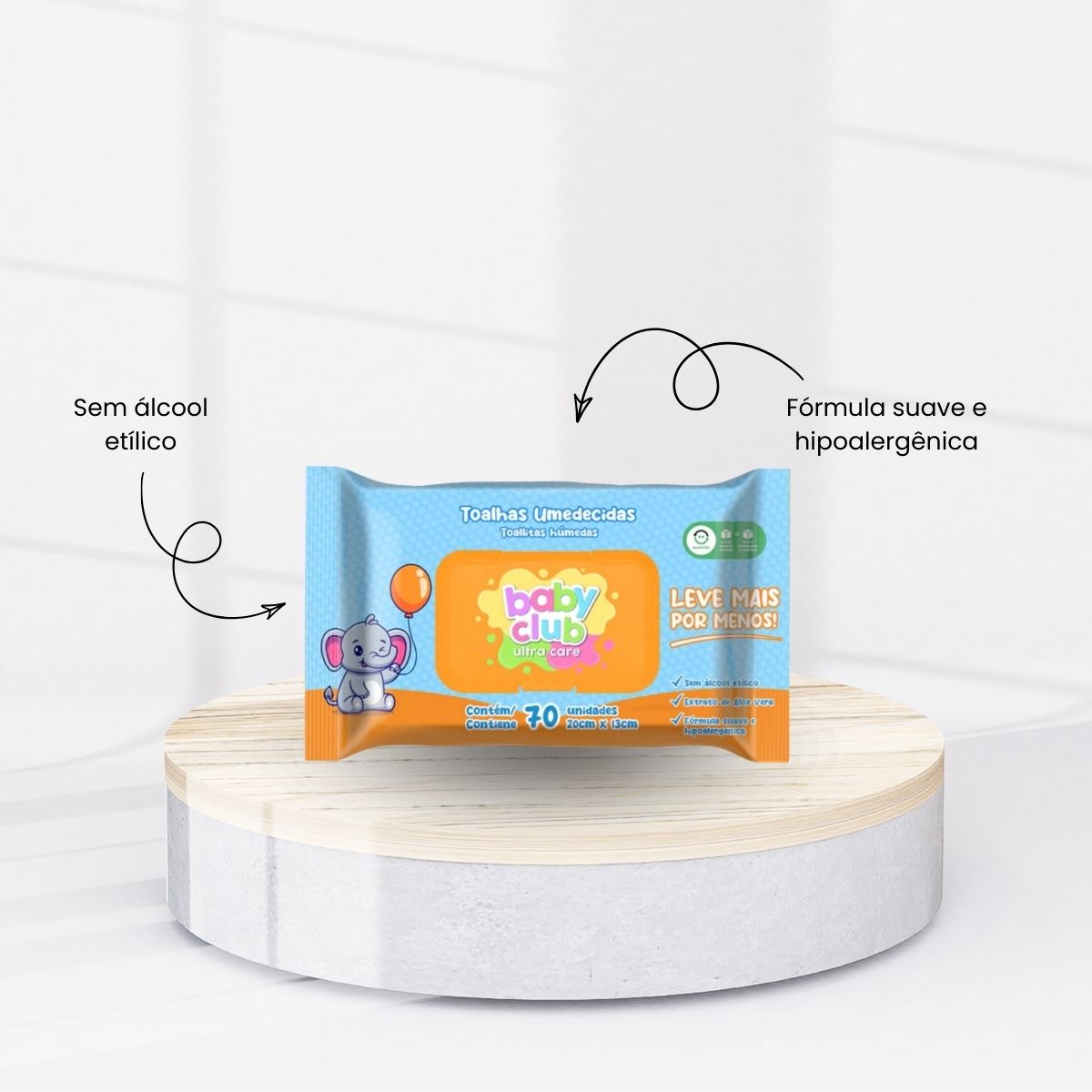 Baby Club Toalhas Umedecidas Tradicional 70 Folhas