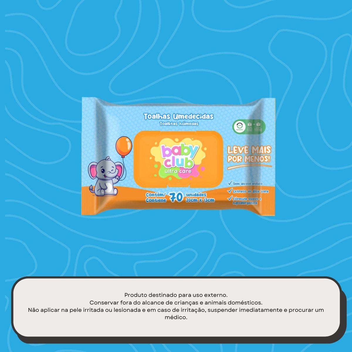 Baby Club Toalhas Umedecidas Tradicional 70 Folhas