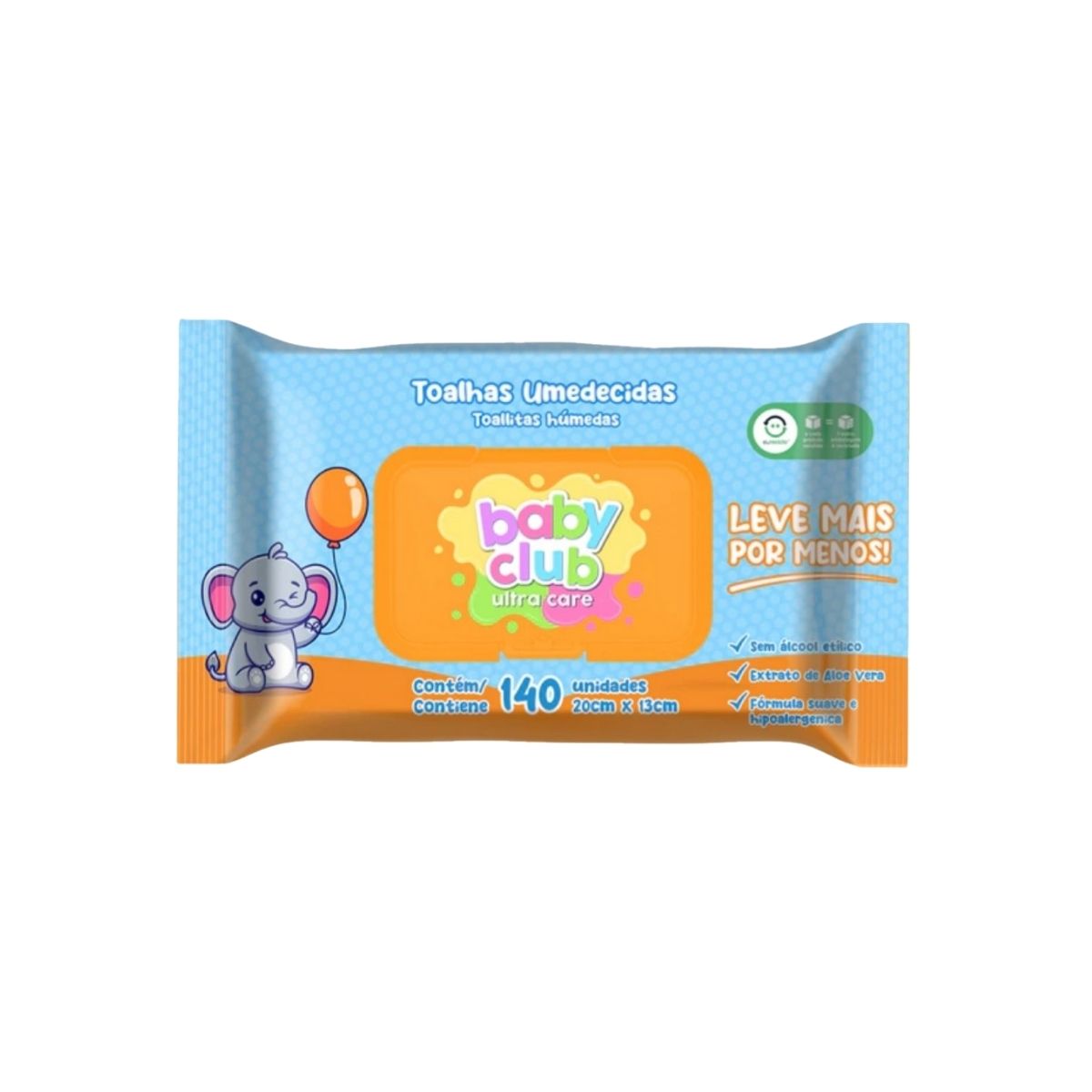 Baby Club Toalhas Umedecidas Tradicional 140 Folhas
