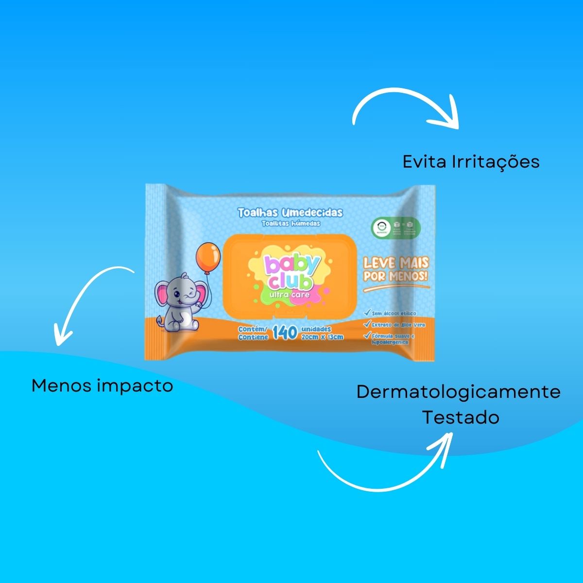 Baby Club Toalhas Umedecidas Tradicional 140 Folhas