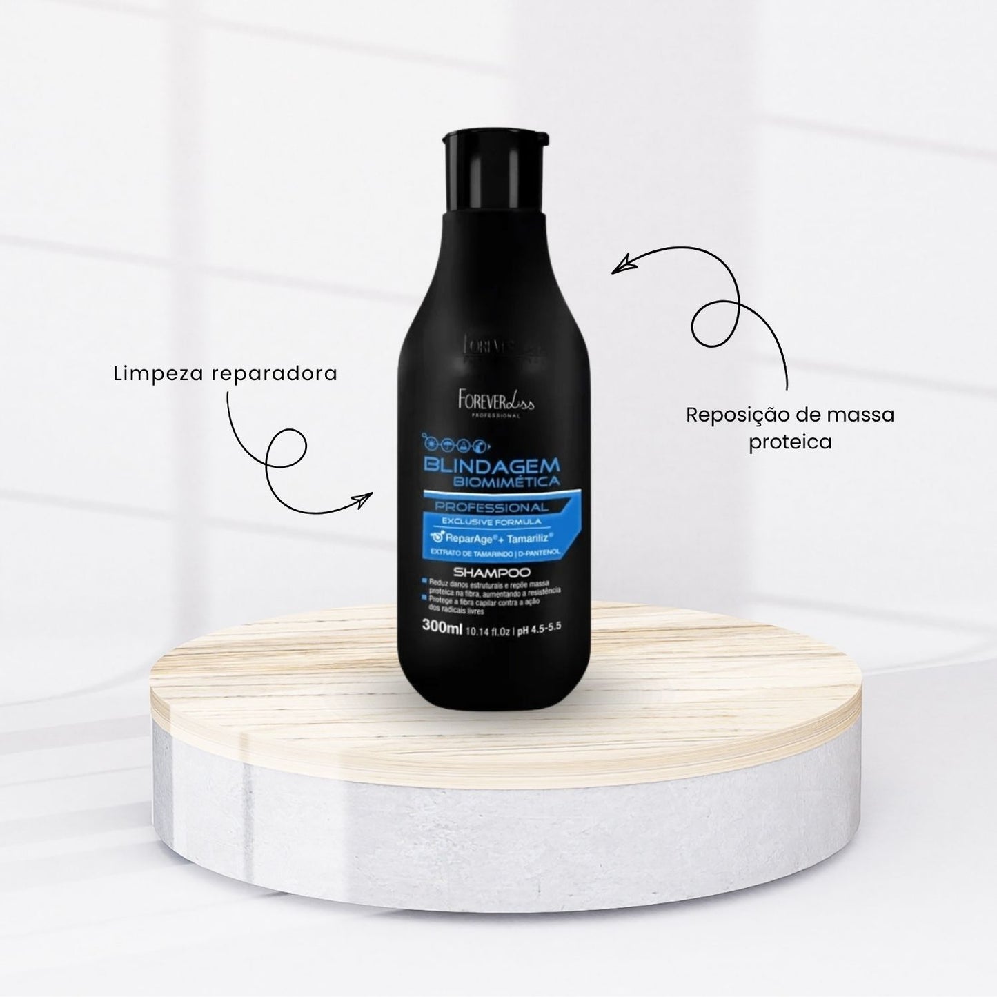 Kit Forever Liss Blindagem Biomimética Capilar Shampoo +Condicionador