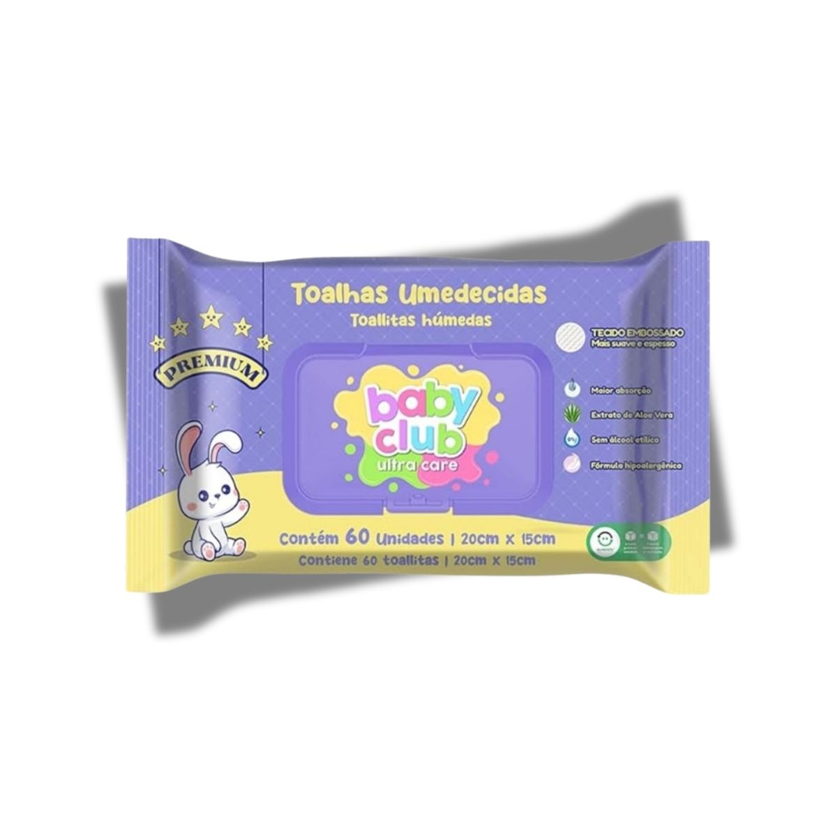 Baby Club Toalhas Umedecidas Premium 60 Folhas