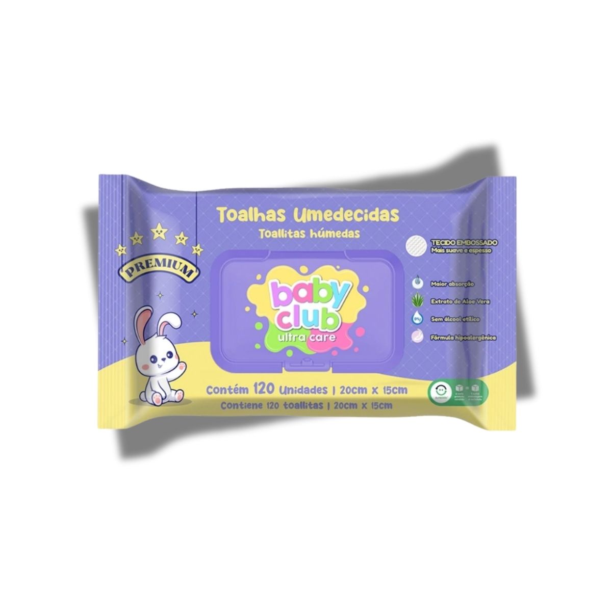 Baby Club Toalhas Umedecidas Premium 120 Folhas