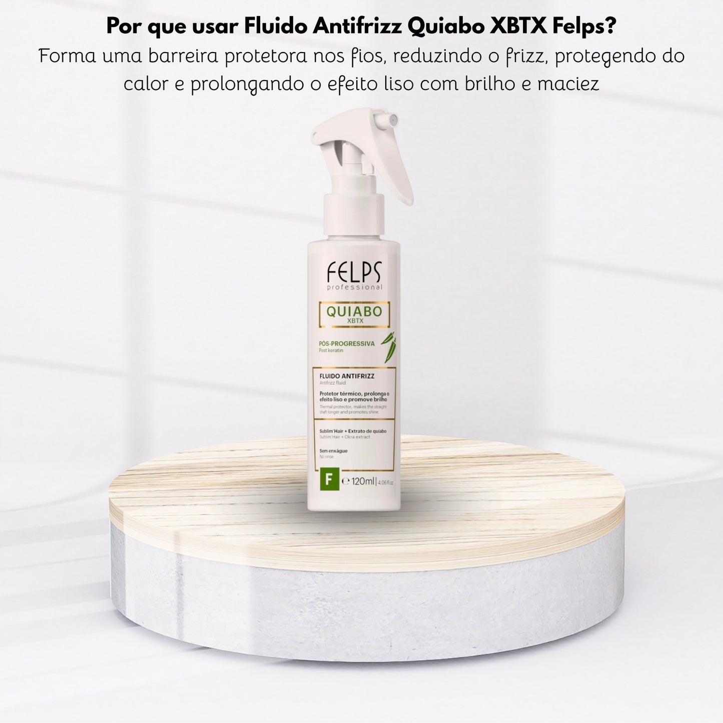 Felps Professional Quiabo XBTX Fluido Antifrizz 120ml