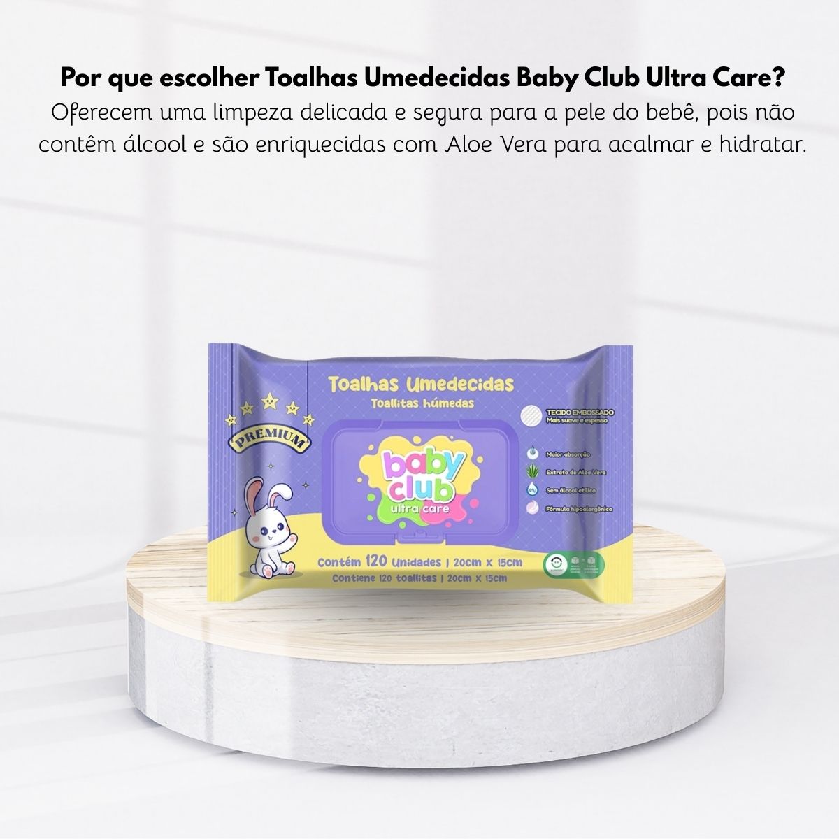 Baby Club Toalhas Umedecidas Premium 120 Folhas