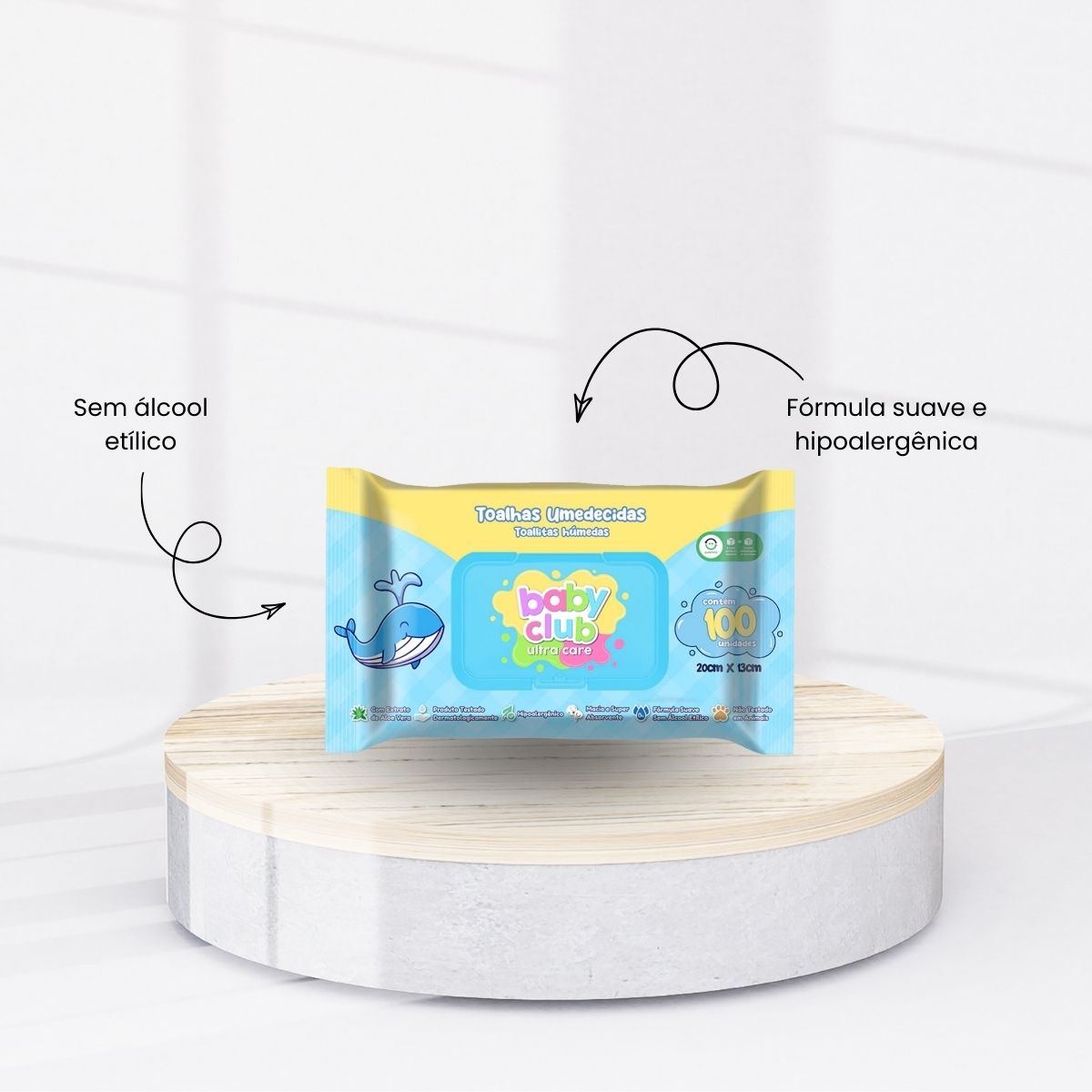 Baby Club Toalhas Umedecidas Premium 100 Folhas