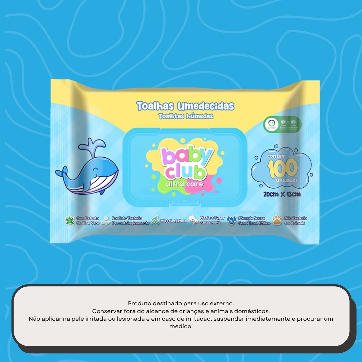 Baby Club Toalhas Umedecidas Premium 100 Folhas