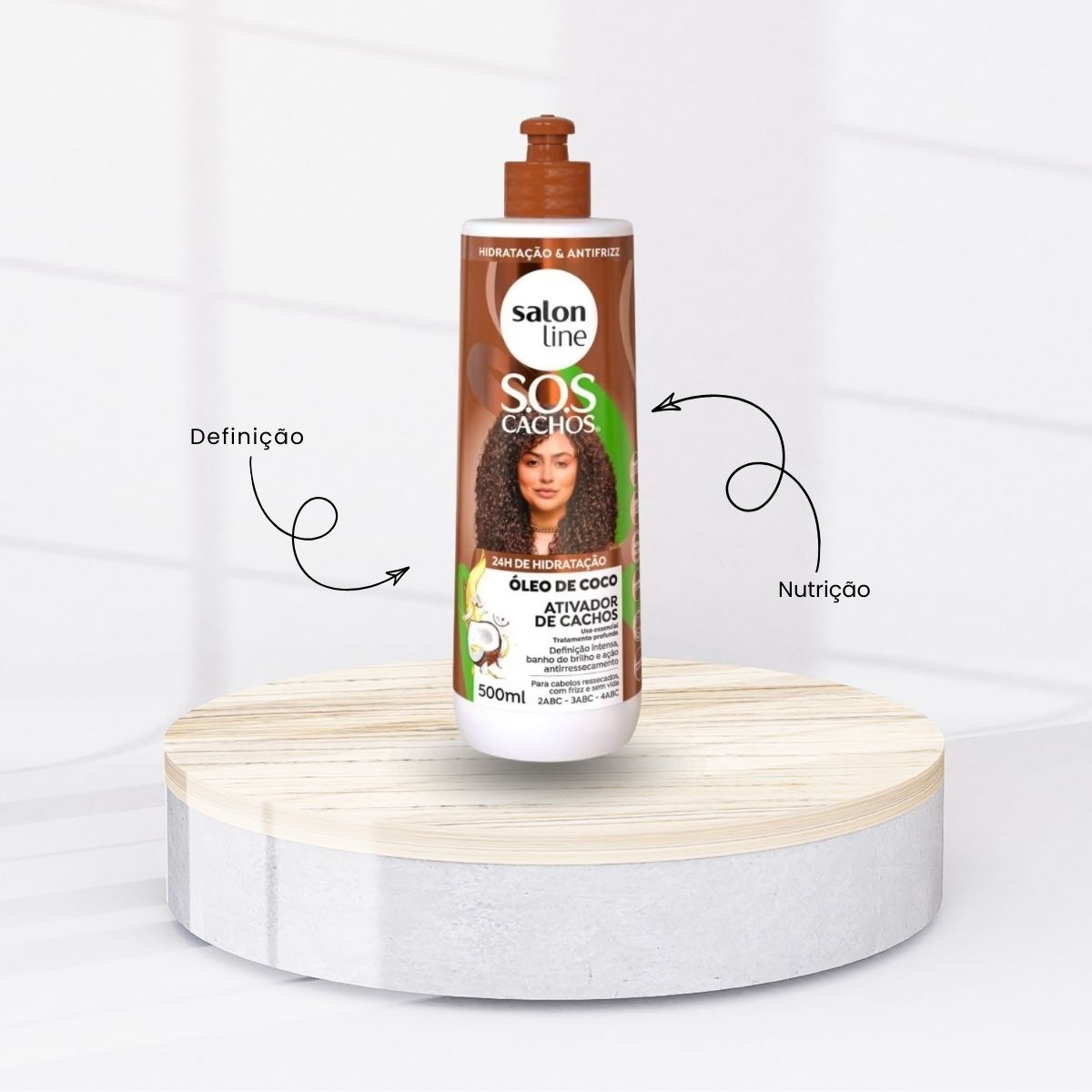Salon Line SOS Cachos Óleo de Coco Ativador de Cachos 500ml