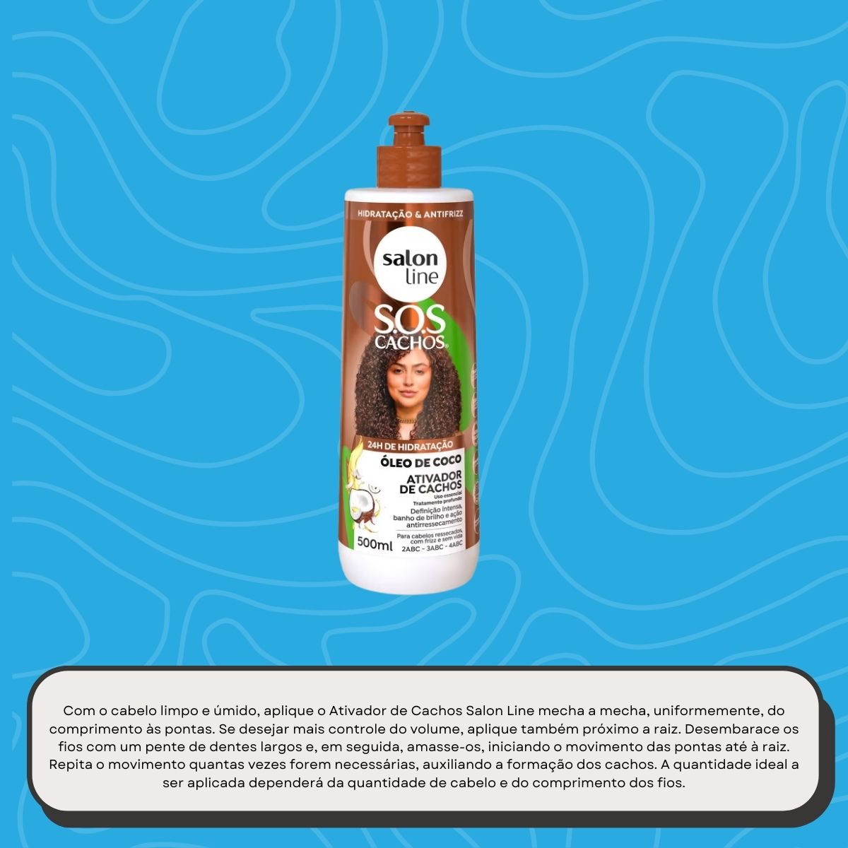 Salon Line SOS Cachos Óleo de Coco Ativador de Cachos 500ml