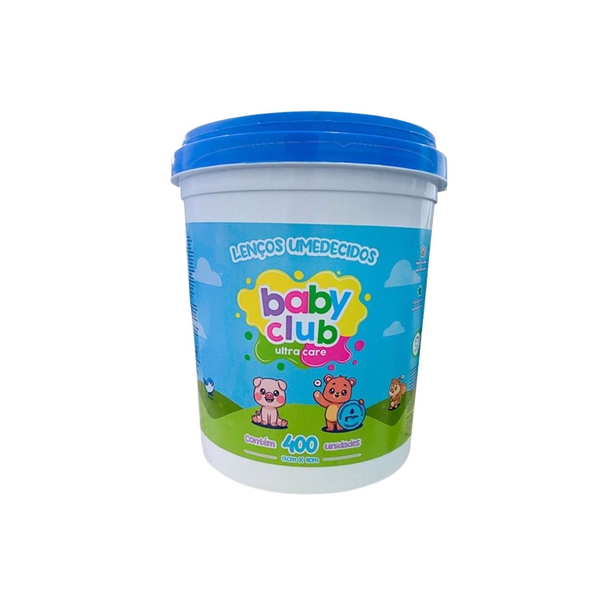 Baby Club Lenços Umedecidos Balde Azul 400 Folhas