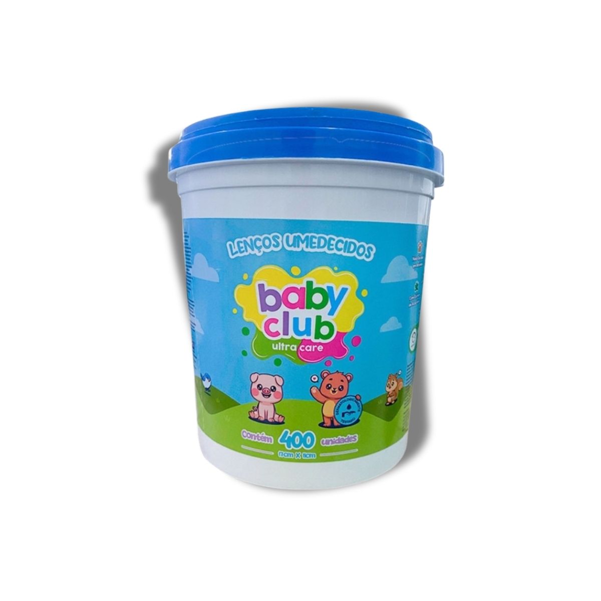 Baby Club Lenços Umedecidos Balde Azul 400 Folhas