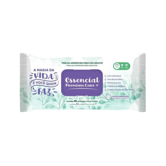 Essencial Care Toalhas Umedecidas Adulto 48 Folhas