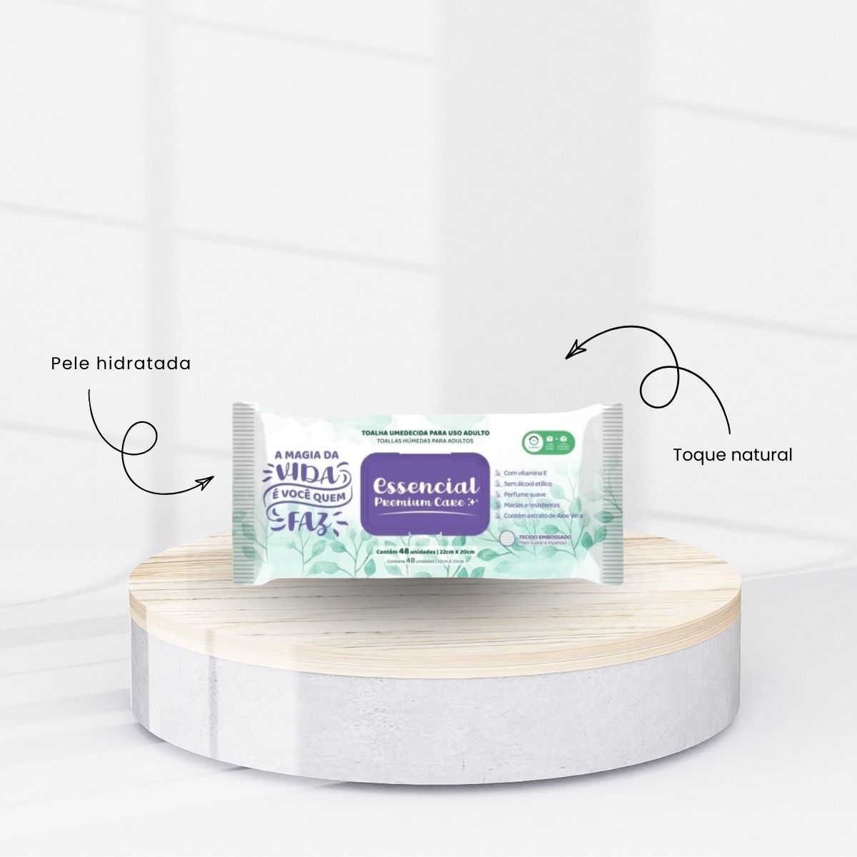 Essencial Care Toalhas Umedecidas Adulto 48 Folhas