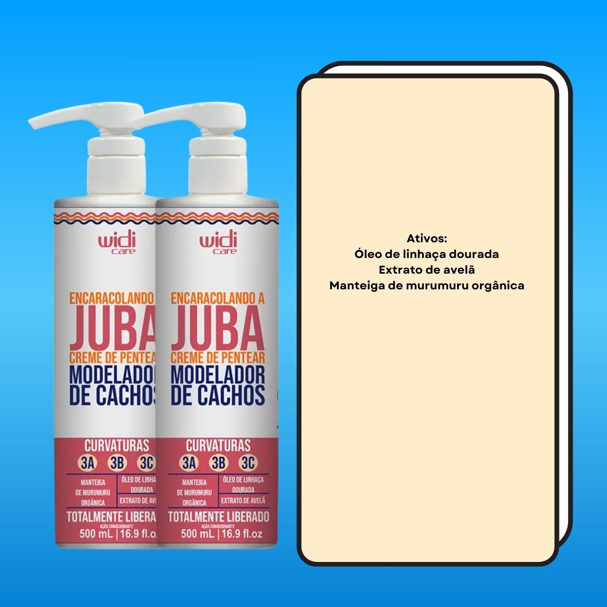 Kit Widi Care Encaracolando a Juba 2 Creme de Pentear 500 ml