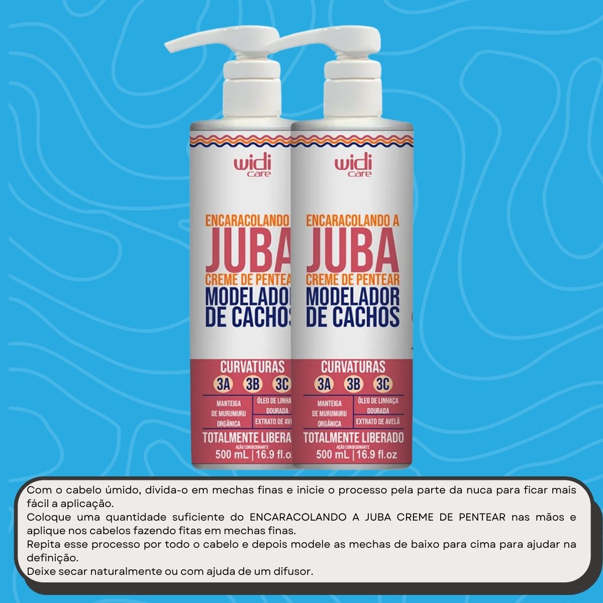 Kit Widi Care Encaracolando a Juba 2 Creme de Pentear 500 ml