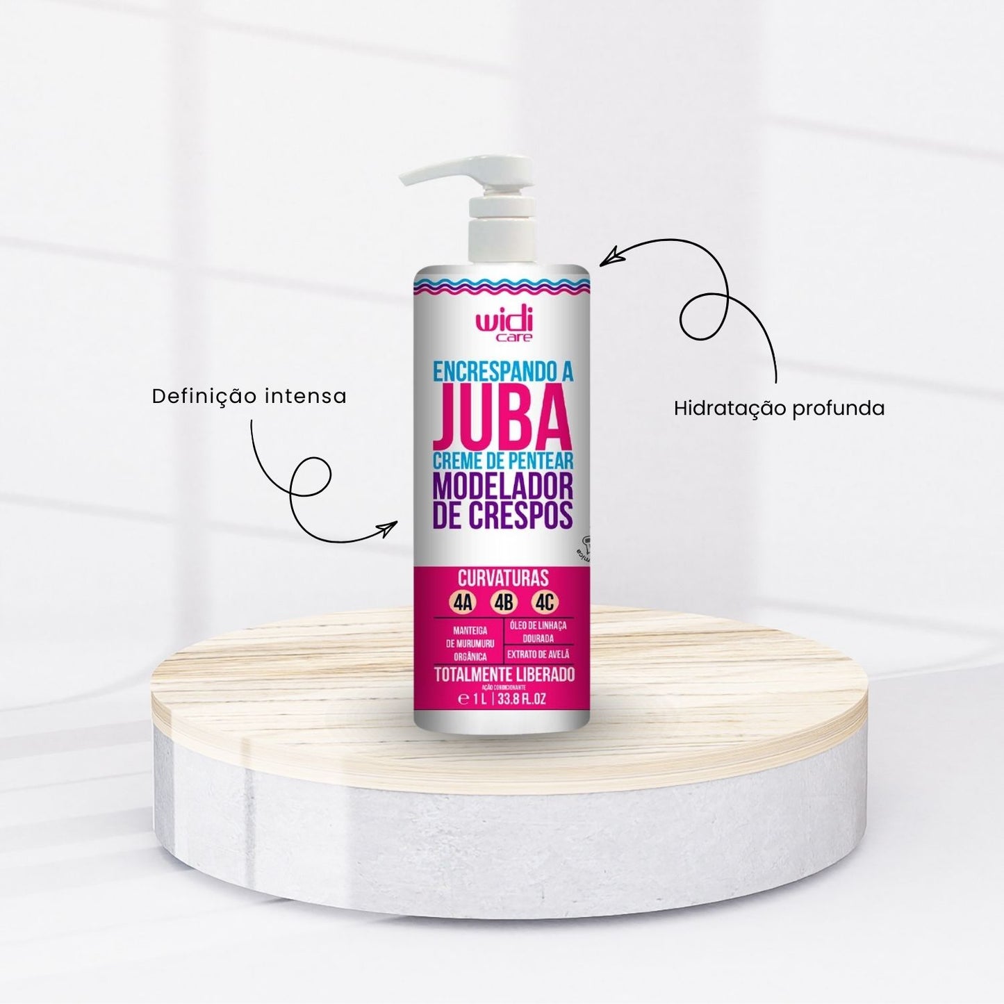 Kit Widi Care Encrespando a Juba 3 Creme de Pentear 500 ml